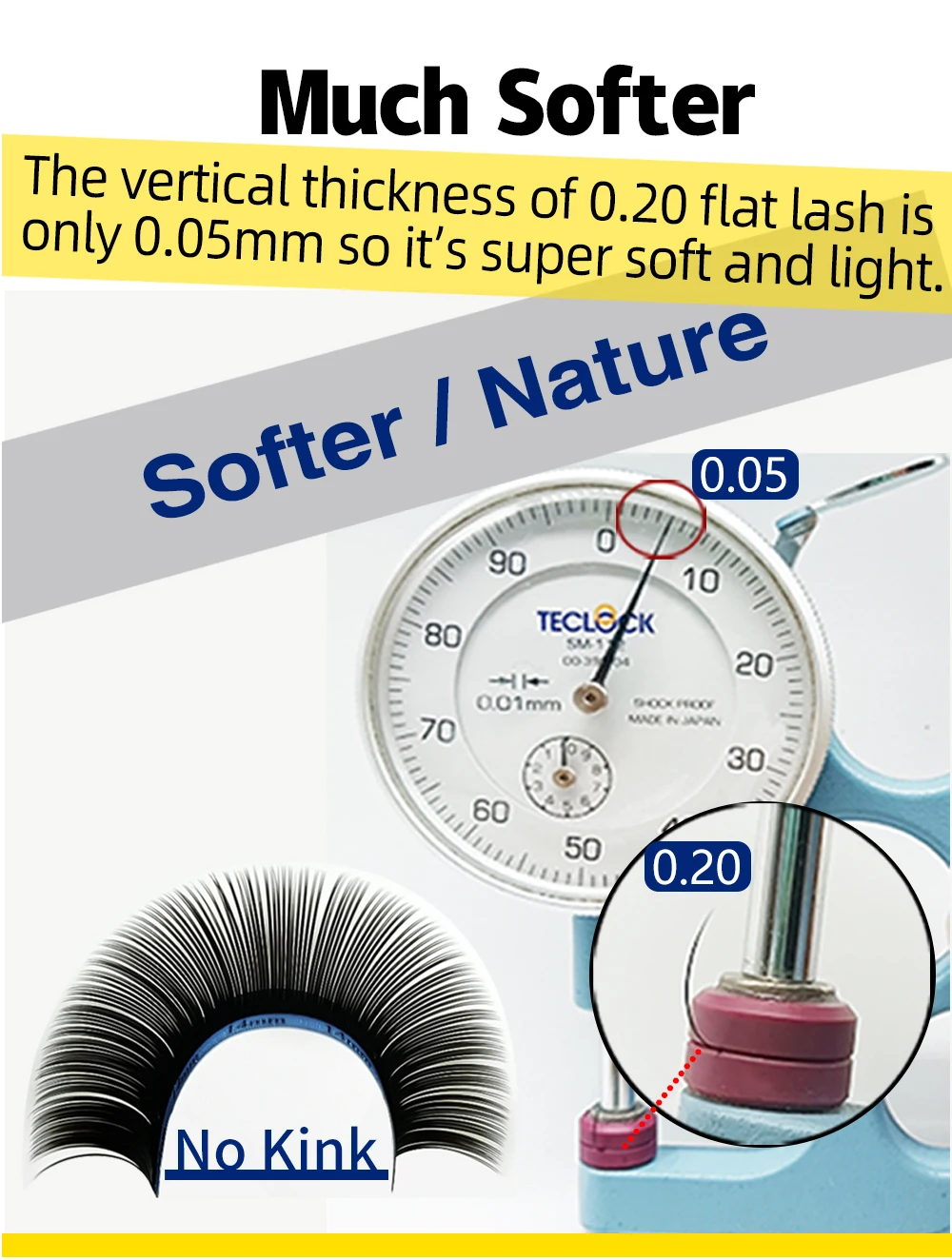 Lashonly Weicher Ellipse Flache Wimpern Verlängerung Großhandel Kaschmir Nerz Split Tipps Matte Falsche Wimpern Extensions Liefert Volumen – Detail 5