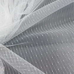 2 Yard Thread Jacquard Lace Fabric Mesh Gauze Tulle Fabric Wedding Dress Fashion Fabric Background Decorative Mesh Cloth