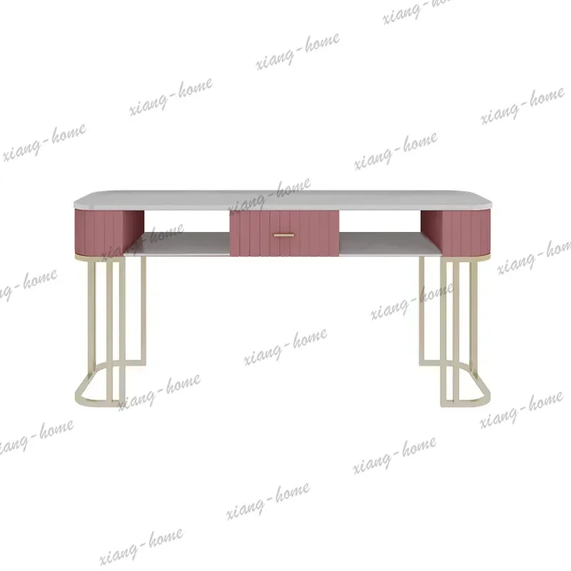 Factory Direct Elegant Premium Manicure Table Trendy Classic Traditional Chinese Manicure Table Metal Unique Manicura Mesa Nail