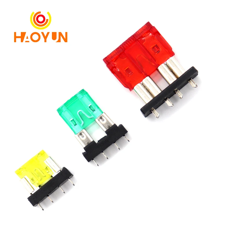 【10PCS】Medium Mini Small Fuse Holder PCB Board with Car Blade Fuses 10A for Auto Automotive PCB Board Safety clip Insertion Type