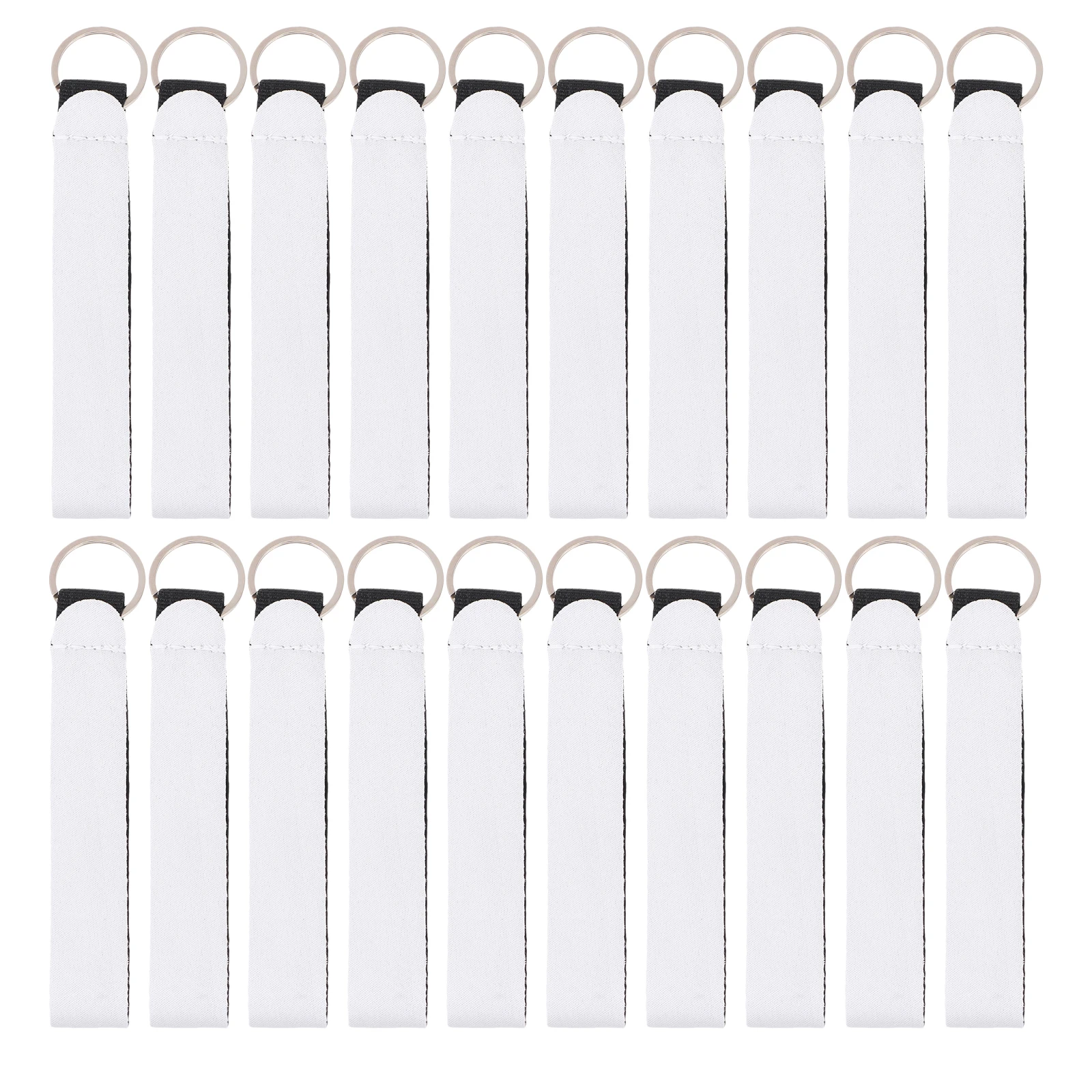 

30 pcs Keychains Durable Rings Fashion Buckles Wristband Lanyards White Practical Holders Multipurpose Key Rings Sturdy
