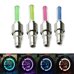 2PCS Bicycle Lights Motion Sensor LED Lights Road MTB Bike Tire Valve Caps Wheel Spokes LED Light Bicycle Accessories Neon Flash