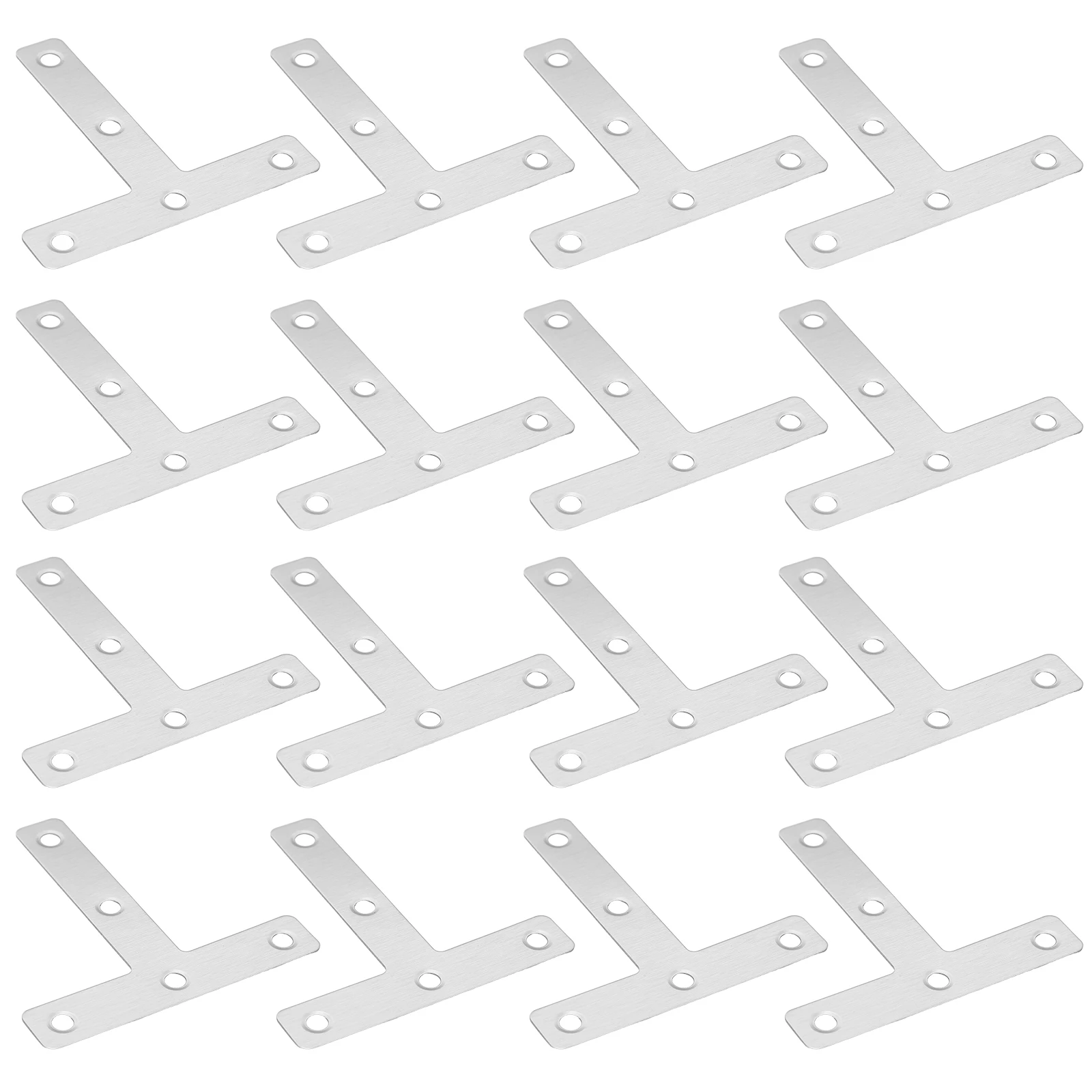 

30Pcs Heavy Duty Stainless Steel Angle Brackets Thickened T Shaped Furniture Corner Supports for Outdoor Indoor Furniture