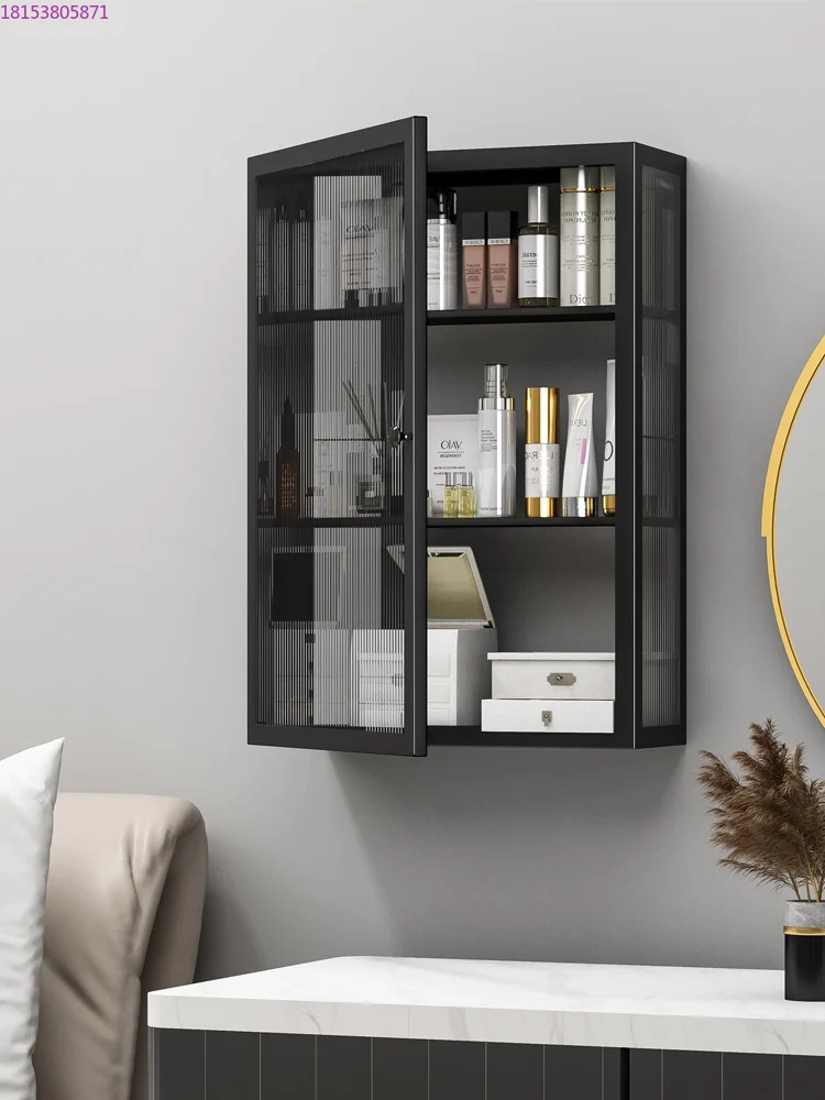 Storage box wall-mounted dustproof large capacity lipstick skin care product cabinet desktop shelf