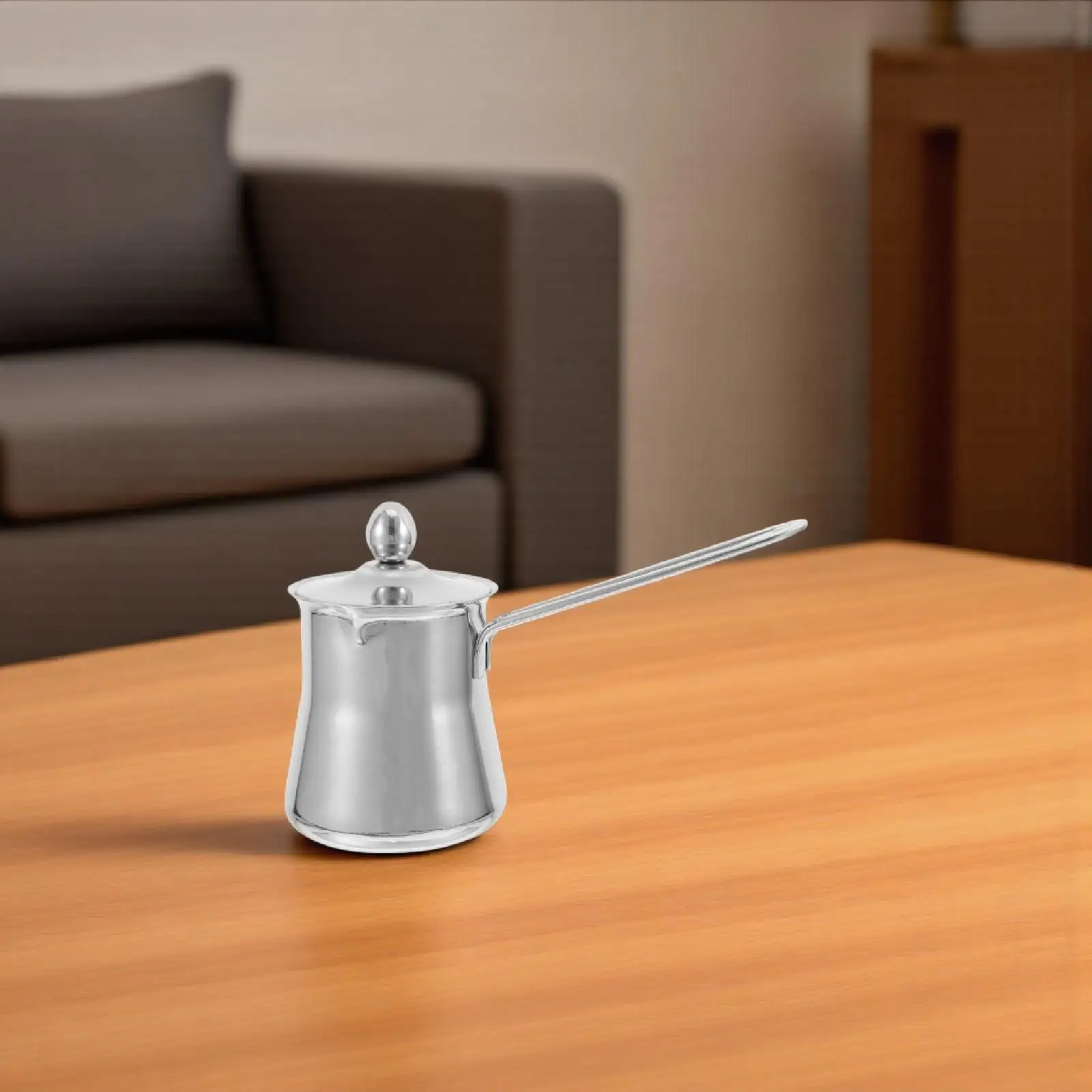 إبريق قهوة مصنوع يدويًا من الفولاذ المقاوم للصدأ، غطاء جسم سميك، إبريق مزبد الحليب الدقيق للمنزل والمكتب والسفر والتخييم #1