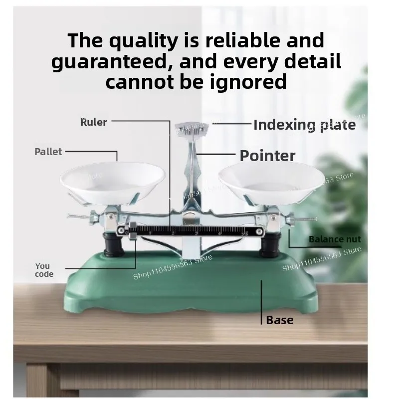 200g/0.2g Mechanical Tray Balance Scale (with Weights) - Chemical & Physics Laboratory Teaching Tool