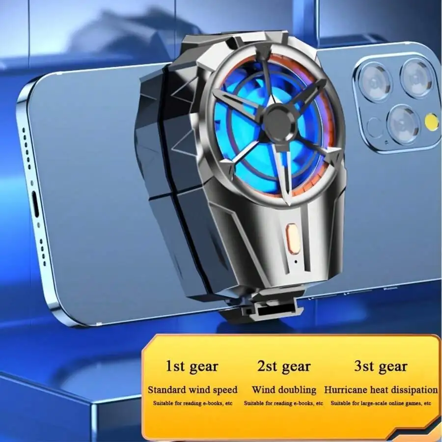 

1pc Plug-In Phone Gaming Cooler (For Heat Dissipation) Semiconductor Cooling And Heat Dissipation Back Clip Fan Three-Second Cooling Large Area Heat Dissipation Suitable For Various Models Of Mobile Phones Live Broadcasting Playing Games And Flashing With