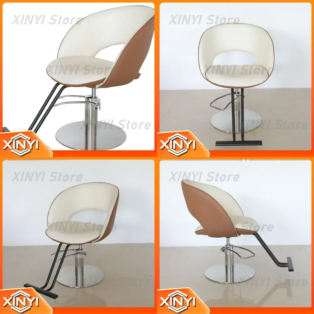 for barber chair all metal stainless steel small luxury salon chair customizable color big pump professional hairdressing