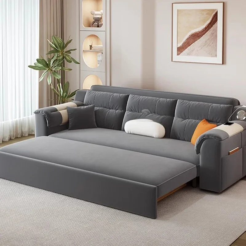 Sofá-cama dobrável multifuncional, Sofás-cama de luxo, Cama de armazenamento, Dupla finalidade, Decoração de casa, Multifunções