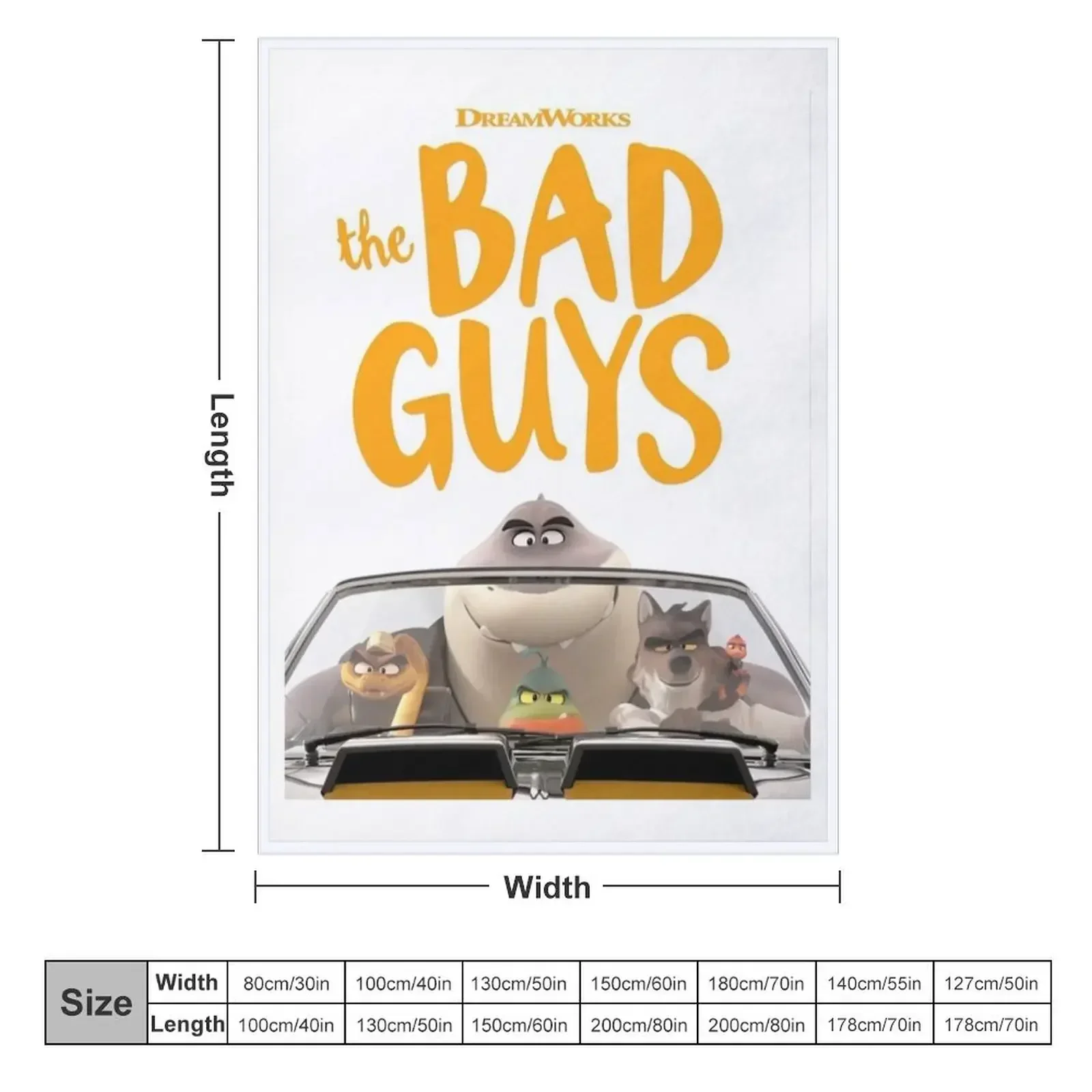 The Bad Guys 2022 Film , The Bad Guys Movie 2022, Mr Piranha Poster Throw Blanket cosplay anime Nap Comforter Thin Blankets