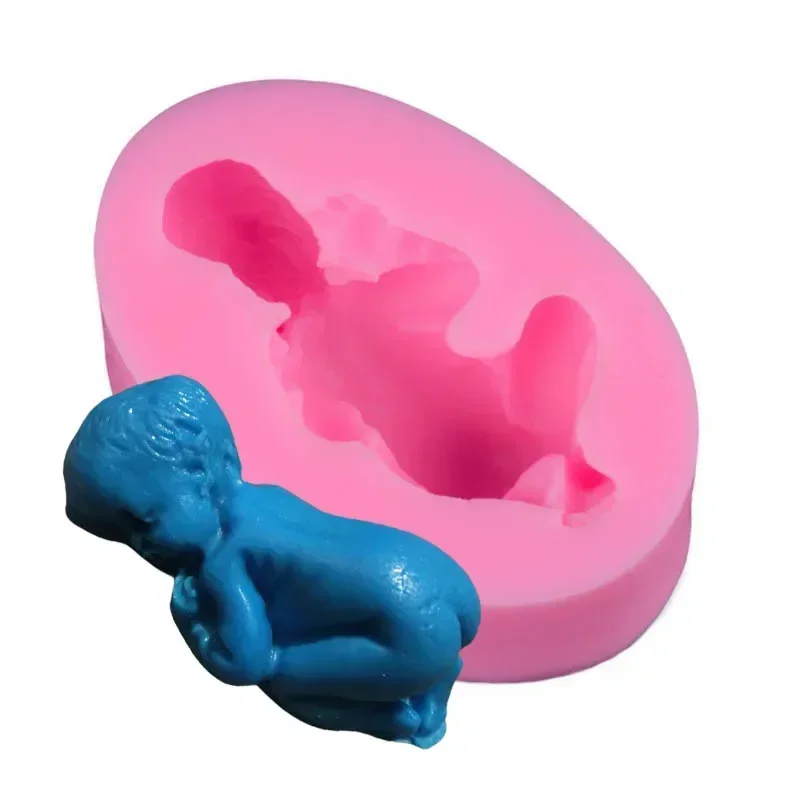 Delysia King  Sleeping Baby Silicone Sugar Mold Cake Decoration Tool