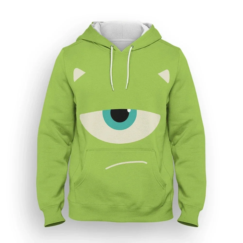 Mike Wazowski Boys and Girls Hoodies Monsters University Pullovers 3D Printed Pullovers 2025 Men's Hoodies New Men's Clothing