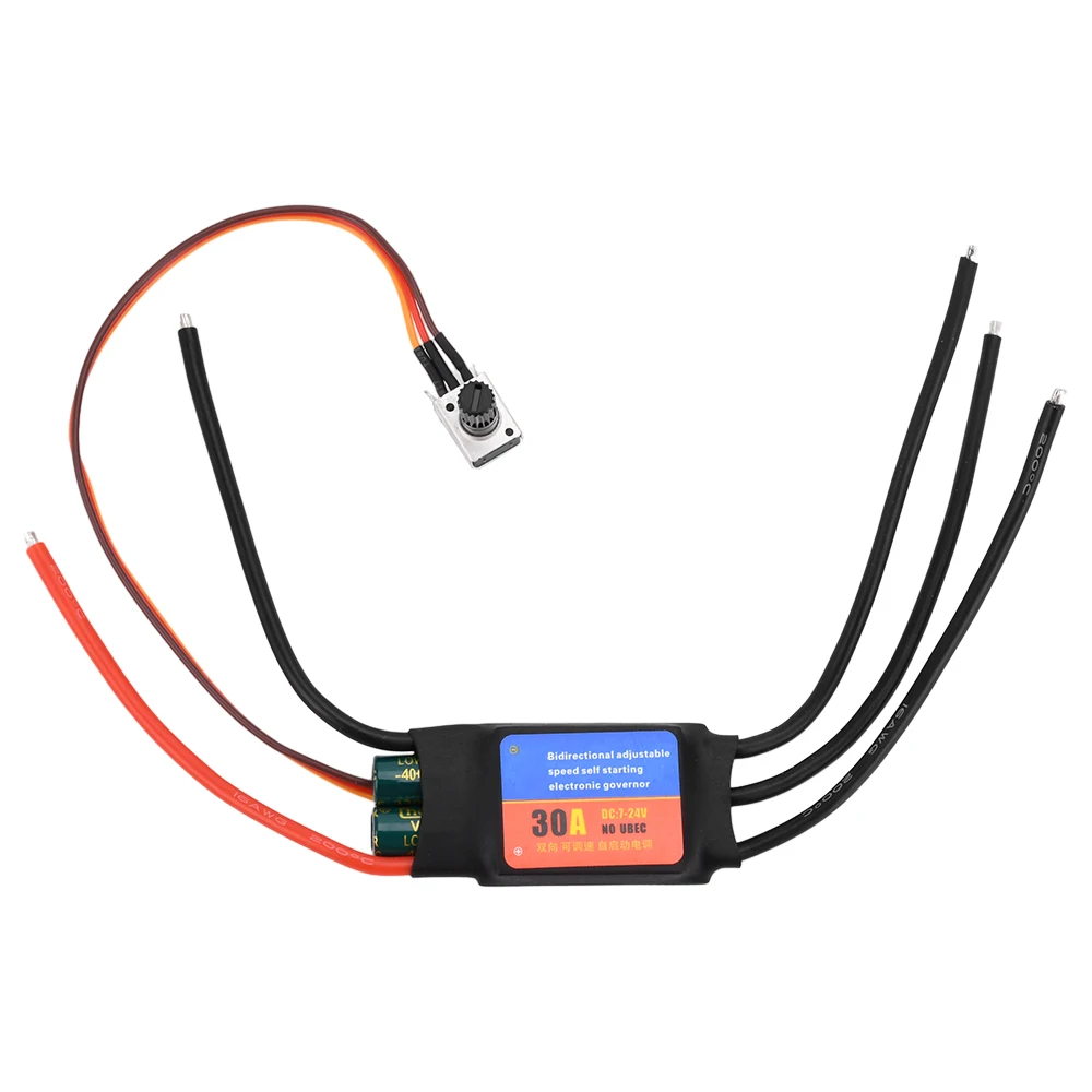 Régulateur de pilote de moteur sans balais ESC, bidirectionnel, unidirectionnel, avant et barrage réglables, bricolage, violence, 30A, 60A
