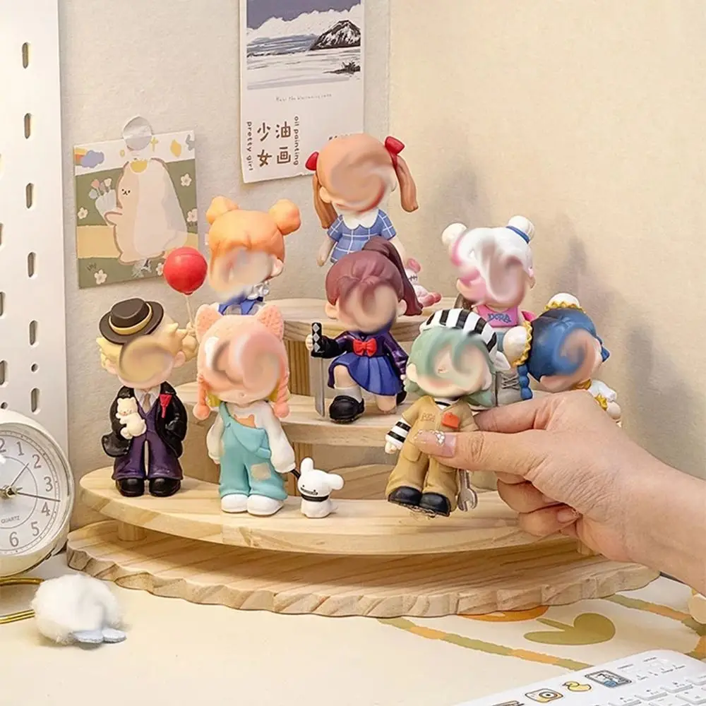 Creative Wooden Display Riser Stand DIY 3 Tier Cupcake Display Cabinet Quadrant Space Saving Figurine Display Shelf