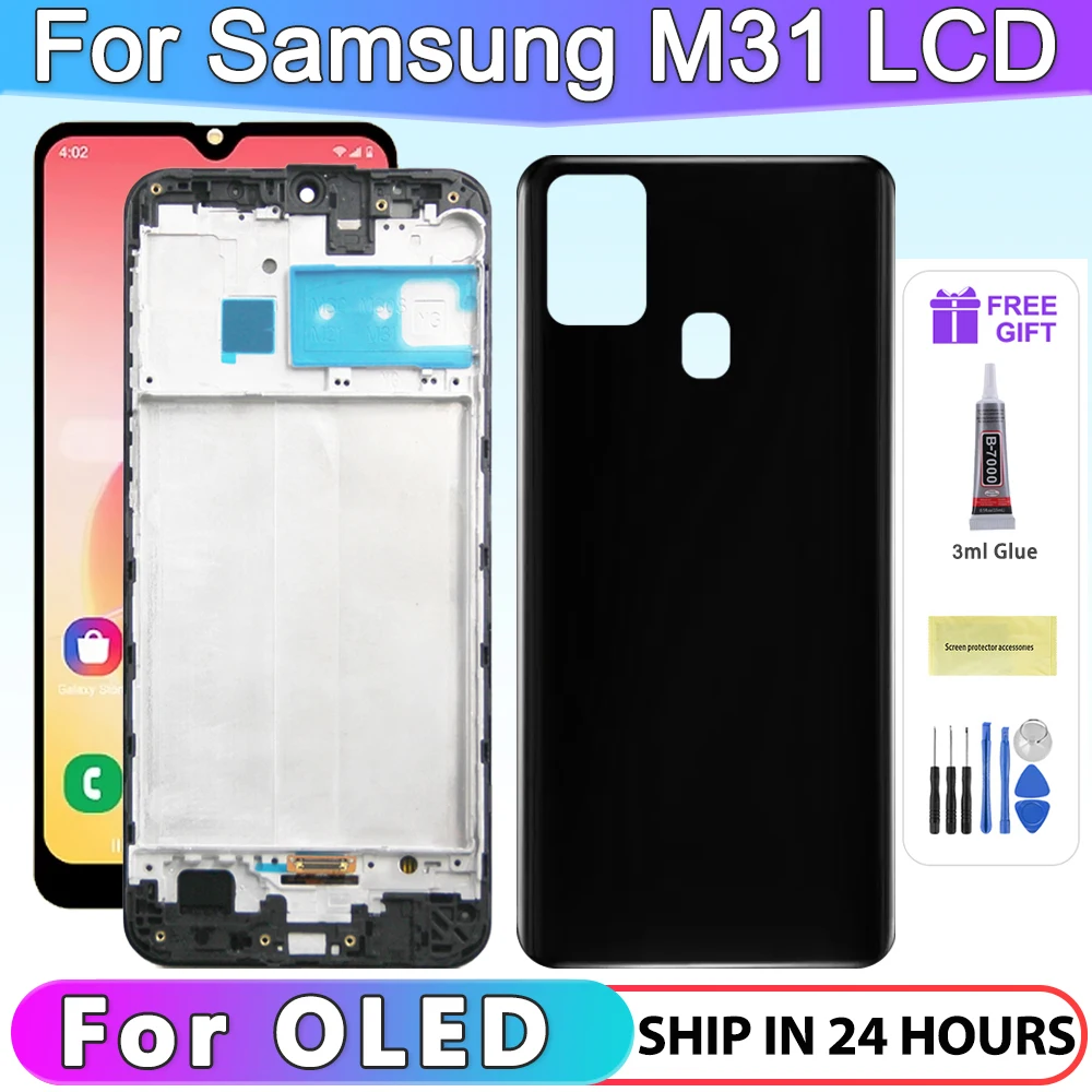 

6.4" For Samsung Galaxy M31 M315 SM-M315F M315F/DS LCD Display Touch Assembly Replacement For M315 Display NO Frame/With Frame