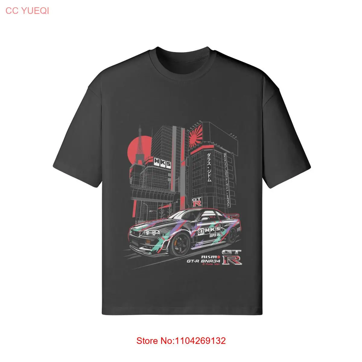 hks r34 gtr Vintage T Shirt automotive JDM Fans Homage For Women and Men long or short sleeves