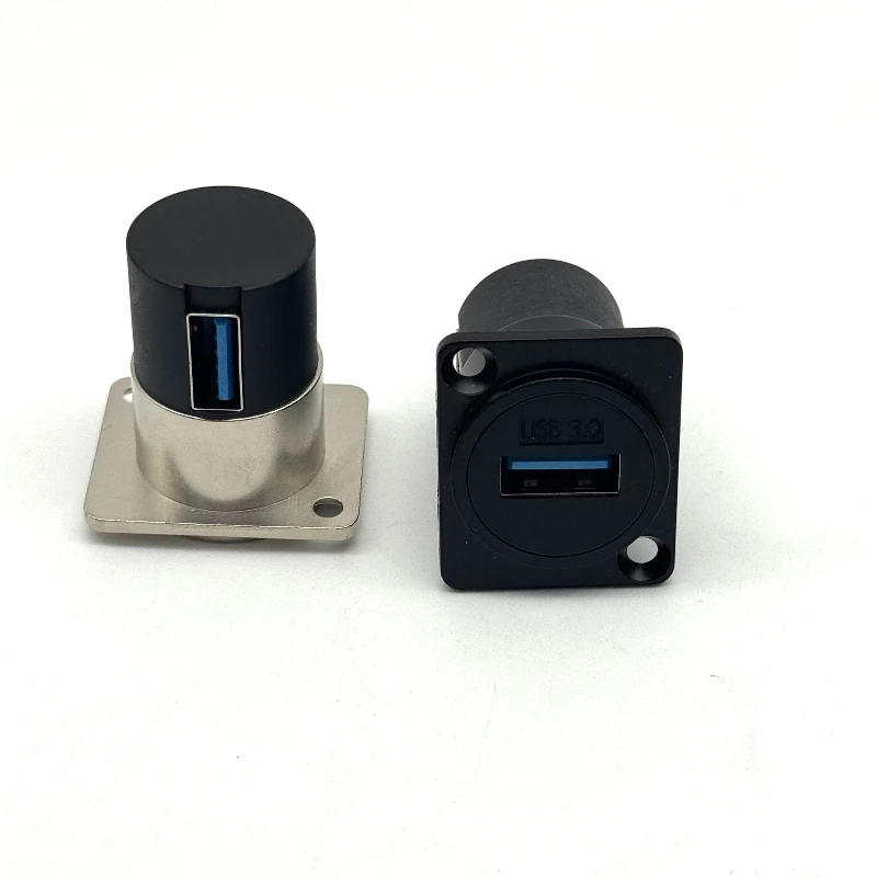 Image of 1 Stück Metall-Rund-/D-förmiges Modul RJ45 CAT6 & USB 2.0/3.0 & Typ C & HDMI-Buchse zur Netzwerk-Panelmontage, elektronisch