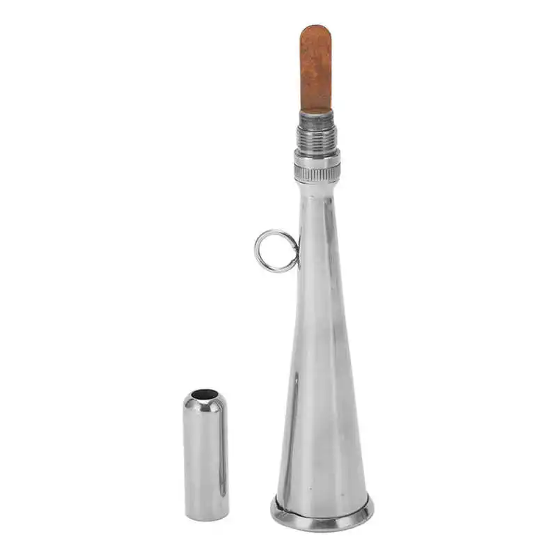 Marine 6.93in Handheld Foghorn Stainless Steel Fog Horn Removable Mouthpiece Accessory for Boat Foghorn