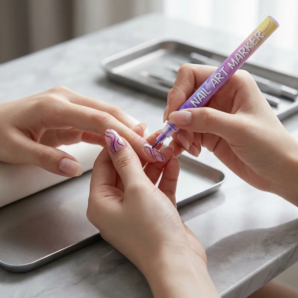 12 Color Nail Art Graffiti Pen Set Waterproof Acrylic Paint Markers DIY Nail Drawing Manicure Tools