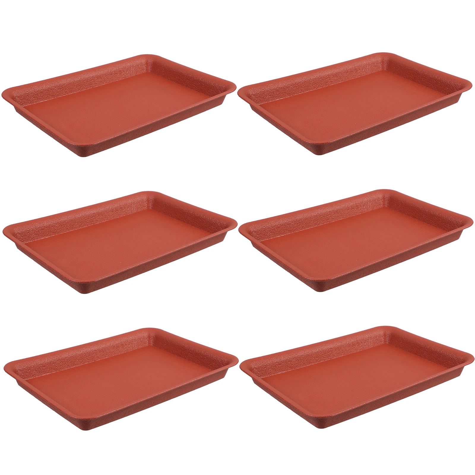 

6pcs Resin Plastic Water Trays for Plant Pots Catcher Gardening Supplies Lightweight Durable Reusable Prevent Leakage