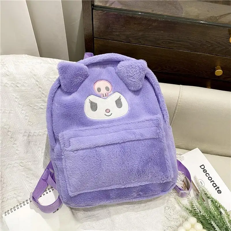 حقيبة ظهر جديدة من القطيفة الكرتونية من سانريو كاواي كورومي ميلودي سينامورول حقيبة ظهر ذات سعة كبيرة هدية مهرجان للأطفال