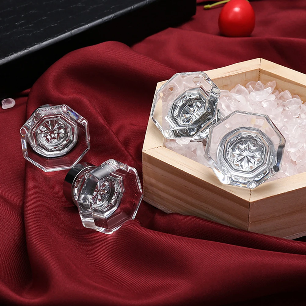 

2Pcs Clear Octagon Crystal Knobs Door Handles Cabinet Drawer Pulls for Kitchen Wardrobe Furniture Artificial Crystal Door Handle