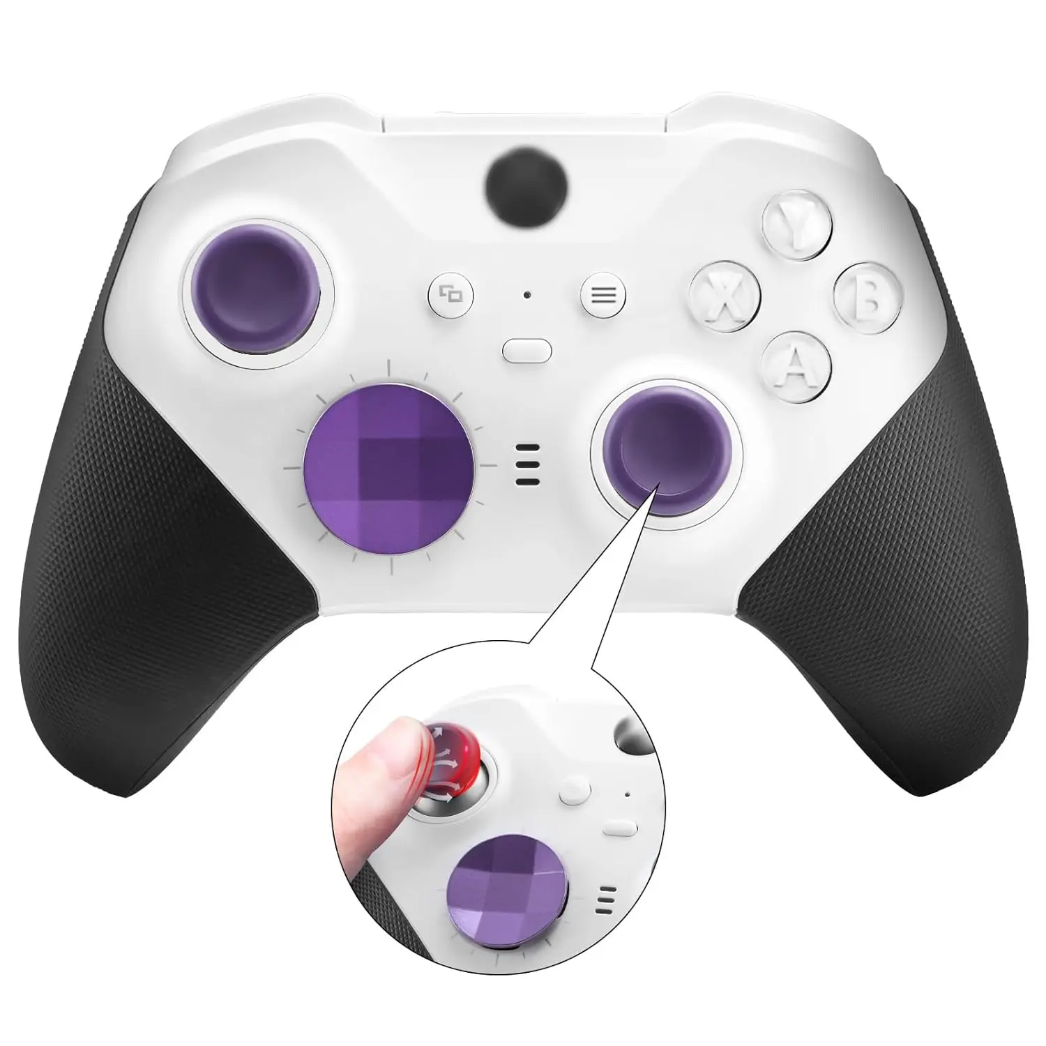 Thumbsticks magnéticos 13 en 1, palos analógicos, piezas de Joystick de repuesto, Kit de accesorios de reparación, juego de componentes con 4 paletas, 2 D-P