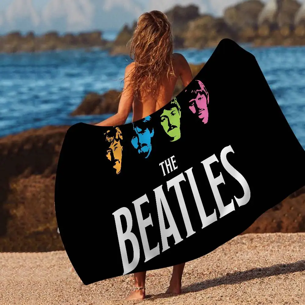 The B-Beatles Rock Band Microfiber Printed Beach Towel Mountain Climbing Yoga Beach Swimming Running Absorbent Soft Towel