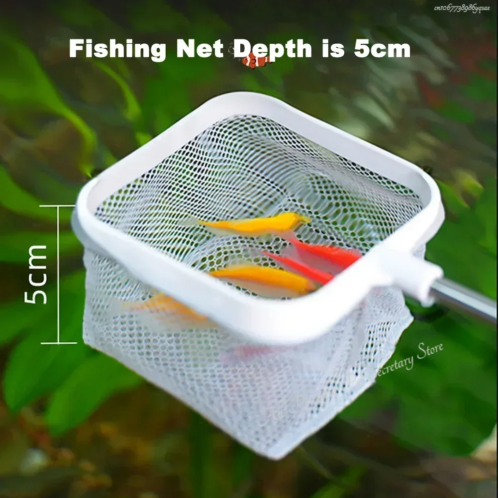 Fishing Landing Net Rustproof Corrosion Resistant Stainless Steel Fishing Net For Catchin Fish Shrimp Tank Aquarium Accessories