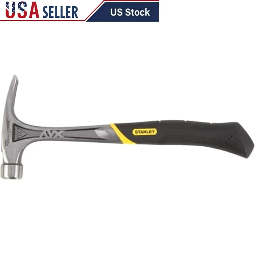 

16oz Anti-Vibe Rip Claw Hammer Precision Balanced Slip Resistant Handle Forged Steel One-Piece Construction Torsion Control