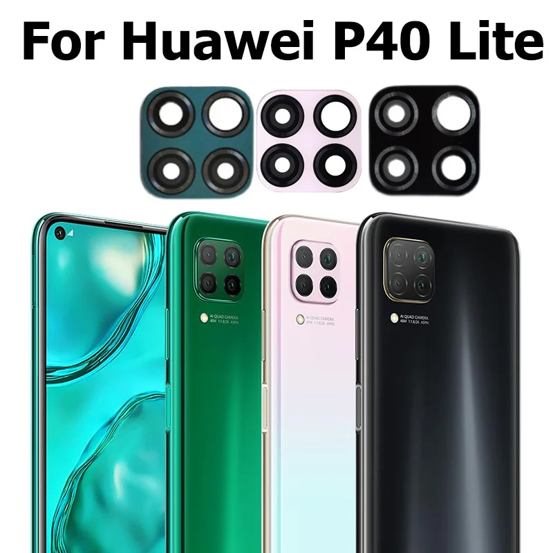 For Huawei P40 Lite Back Rear Camera Glass With Adhesive Sticker Camera Cover Replacement Parts