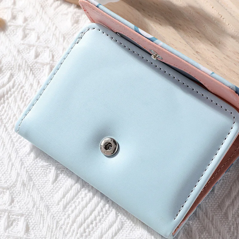 محفظة سانريو ثلاثية الطي للنساء، فريدة من نوعها وأنيقة، محفظة عملات صغيرة كرتونية لطيفة، محفظة قصيرة للطلاب