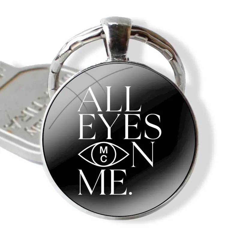 Keychain Handmade Glass Cabochon Key Ring Holder Pendant Key Chains All Eyes On Me Design