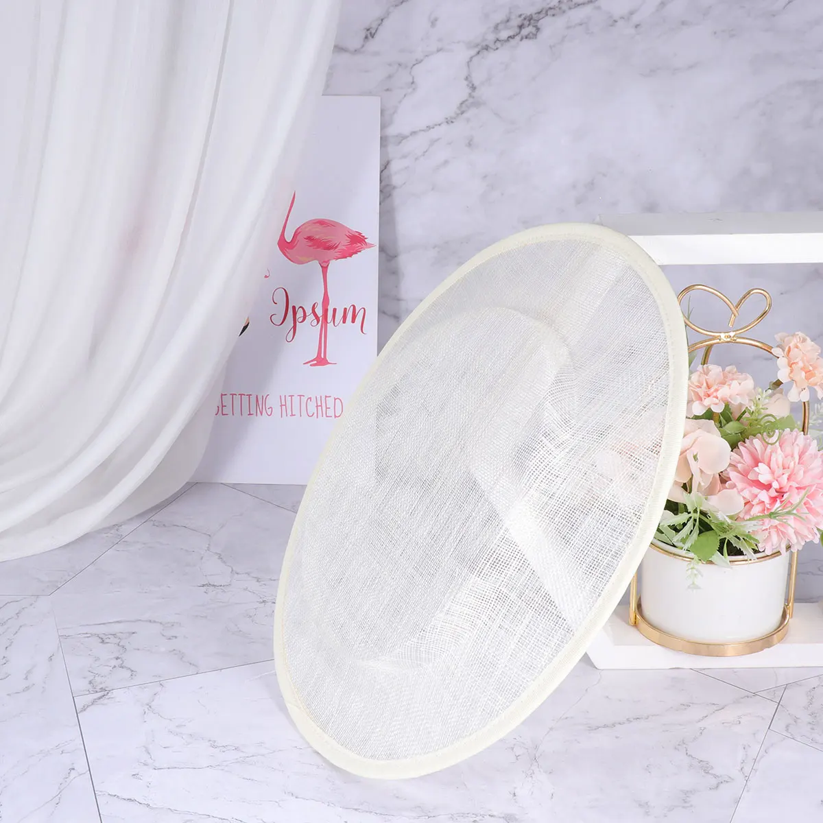 

Hat Bottom Women Sinamay Base Teardrop Beige Straw Cocktail Fascinator Millinery DIY Craft Project Eco Friendly Easy