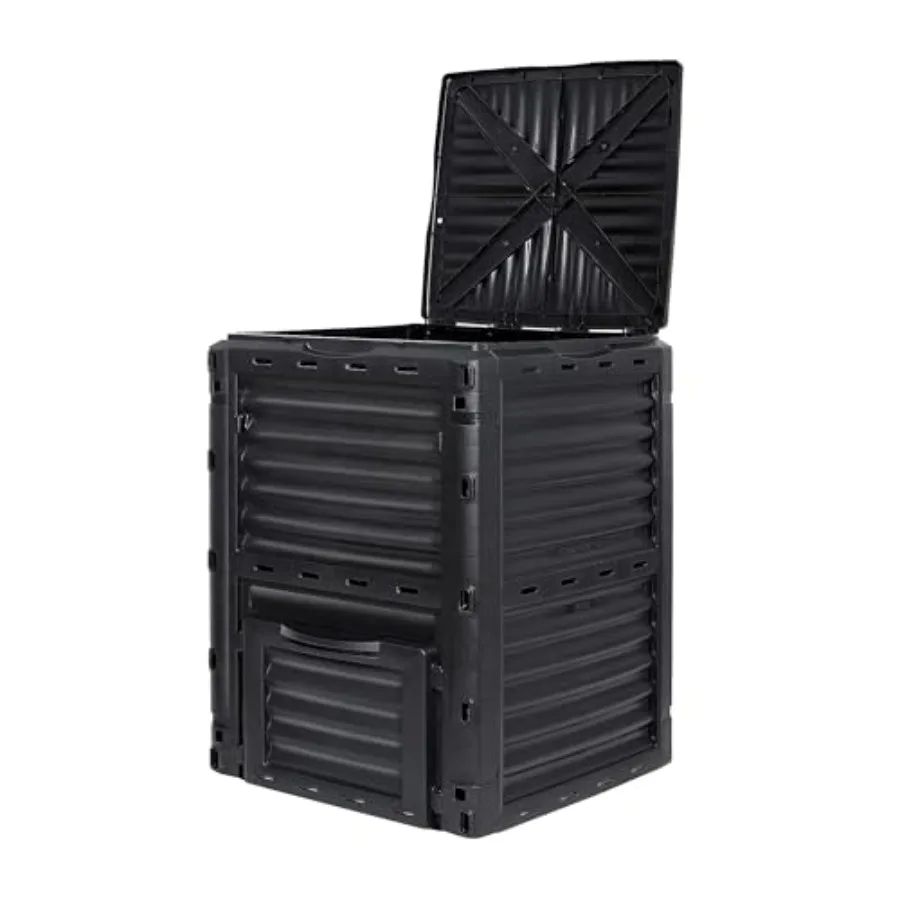 

Garden Compost Bin from BPA-Free Material - 80 Gallon 300 L Large Outdoor Compost Bin, Easy Assembly, Lightweight, Fast Soil Cr