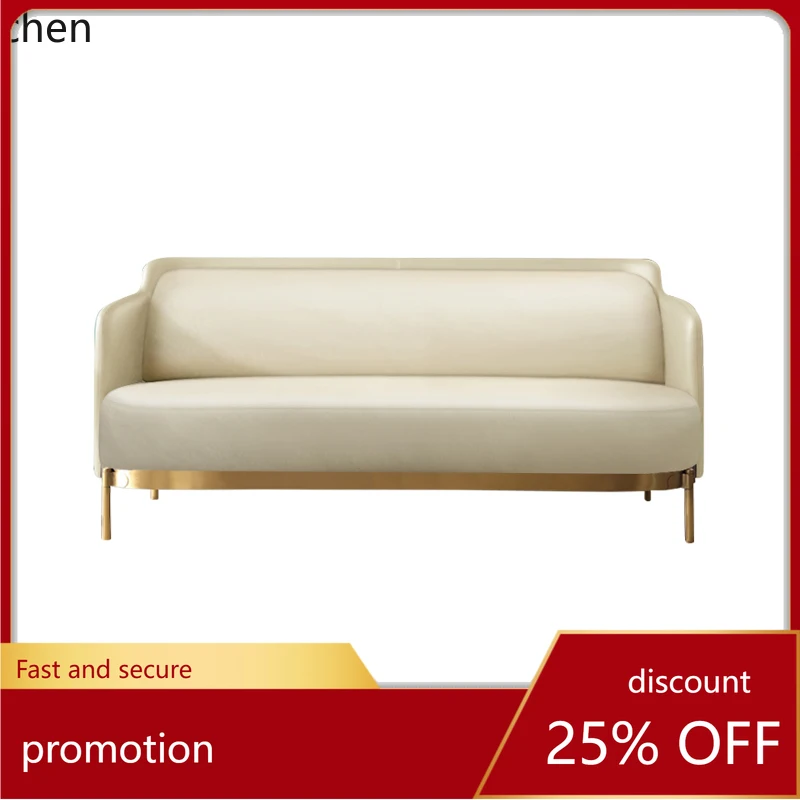ZML Small Apartment Living Room Bedroom Double Three-Seater Small Sofa Top Layer Sofa