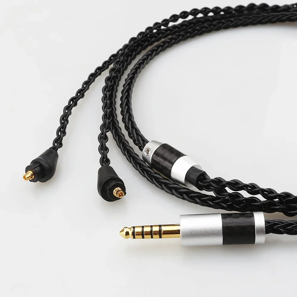 Audiocrast HIFI 8 Core Silver Plated Black Earphone Cable For Sony XBA-H2 XBA-H3 XBA-Z5 xba-A3 xba-A2 Headphones