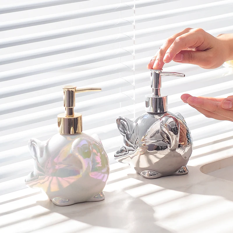 

soap dispenser Creative cartoon ceramic lotion bottle press sub bottle bath gel shampoo bathroom accessories water dispenser