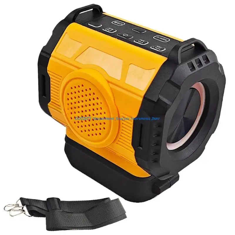 367D Bluetooth-compatible Speaker 18V Battery USB Type C Colorful LED Light Player Loud Speaker Amplifier Outdoor Portable