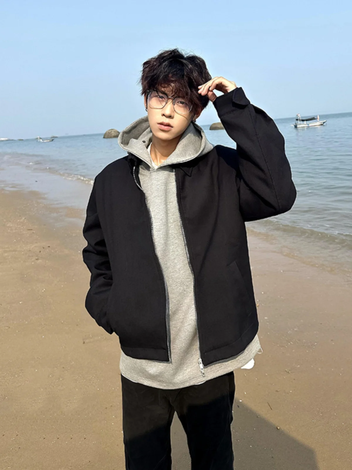 

Повседневная куртка Bla ort для мужчин, весна-осень, в американском стиле, пилотская, бейсбольная, с высоким воротником, на молнии, стандартный крой