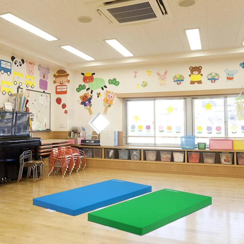 سجادة راحة سميكة مقاس 2 بوصة مكونة من 5 قطع من سجادة قيلولة للأطفال مع علامة اسم، سجادة نوم محمولة للأطفال الصغار للرعاية النهارية في مرحلة ما قبل المدرسة