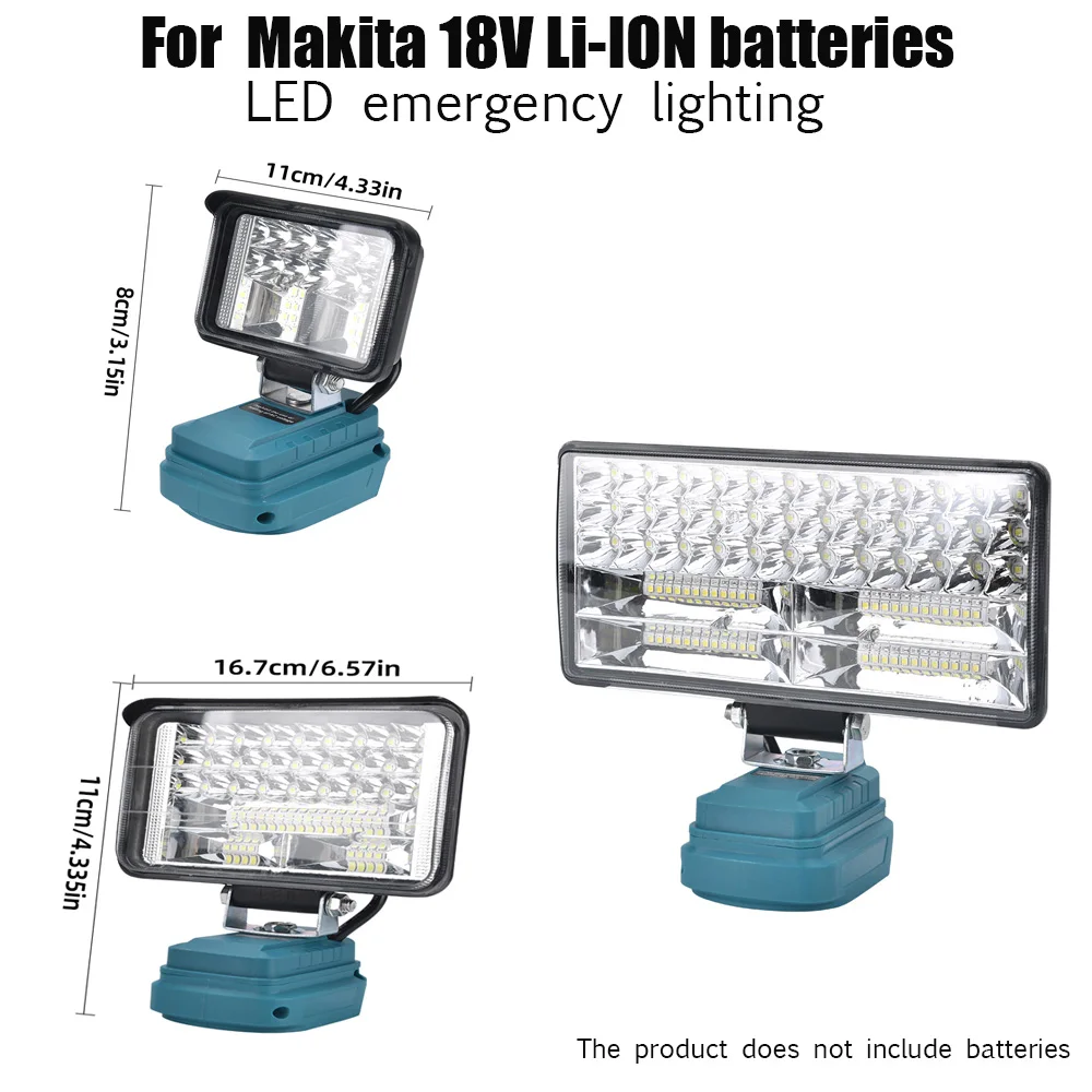 For Makita 18V Li-ion Battery LED Work Light 4/6/8 inch Flashlight Portable Emergency Flood Lamp Camping lamp