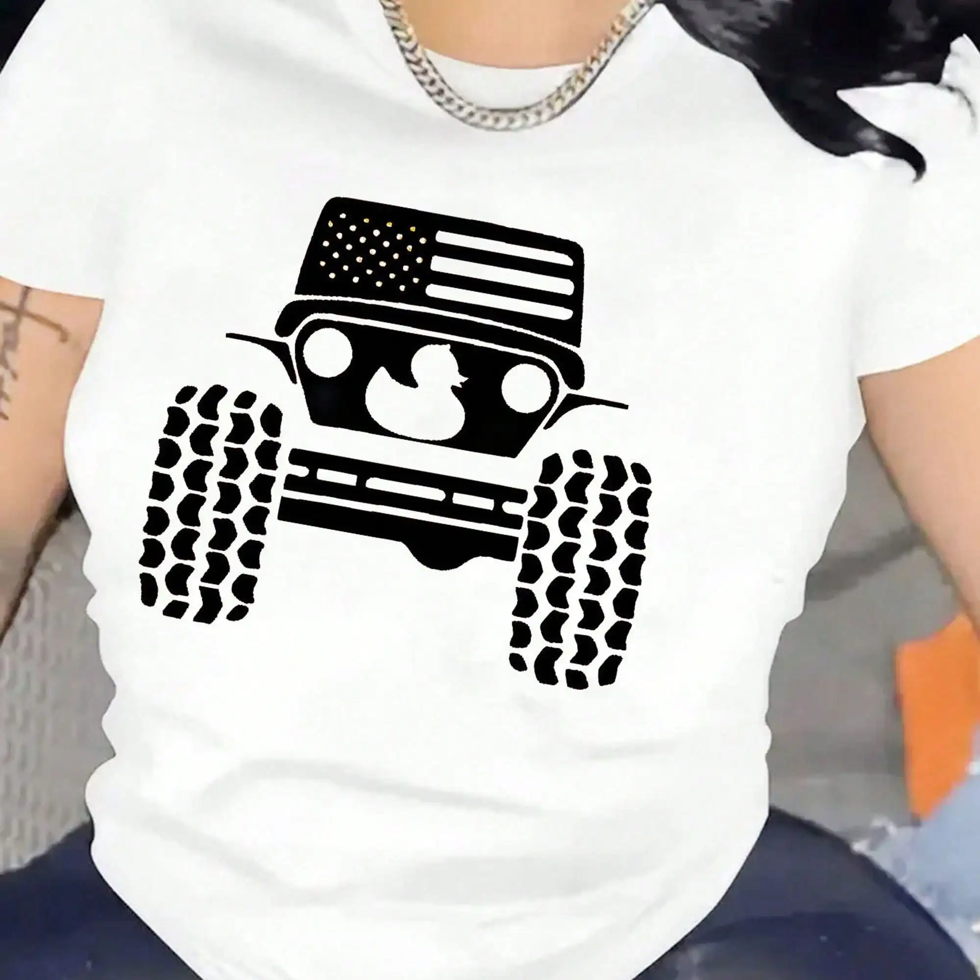 Women's Summer Short Sleeved T-Shirt, Breathable Round Neck Casual Shirt Top, Daily Wear Style, Machine Washed And Iron Free Basic T-Shirt