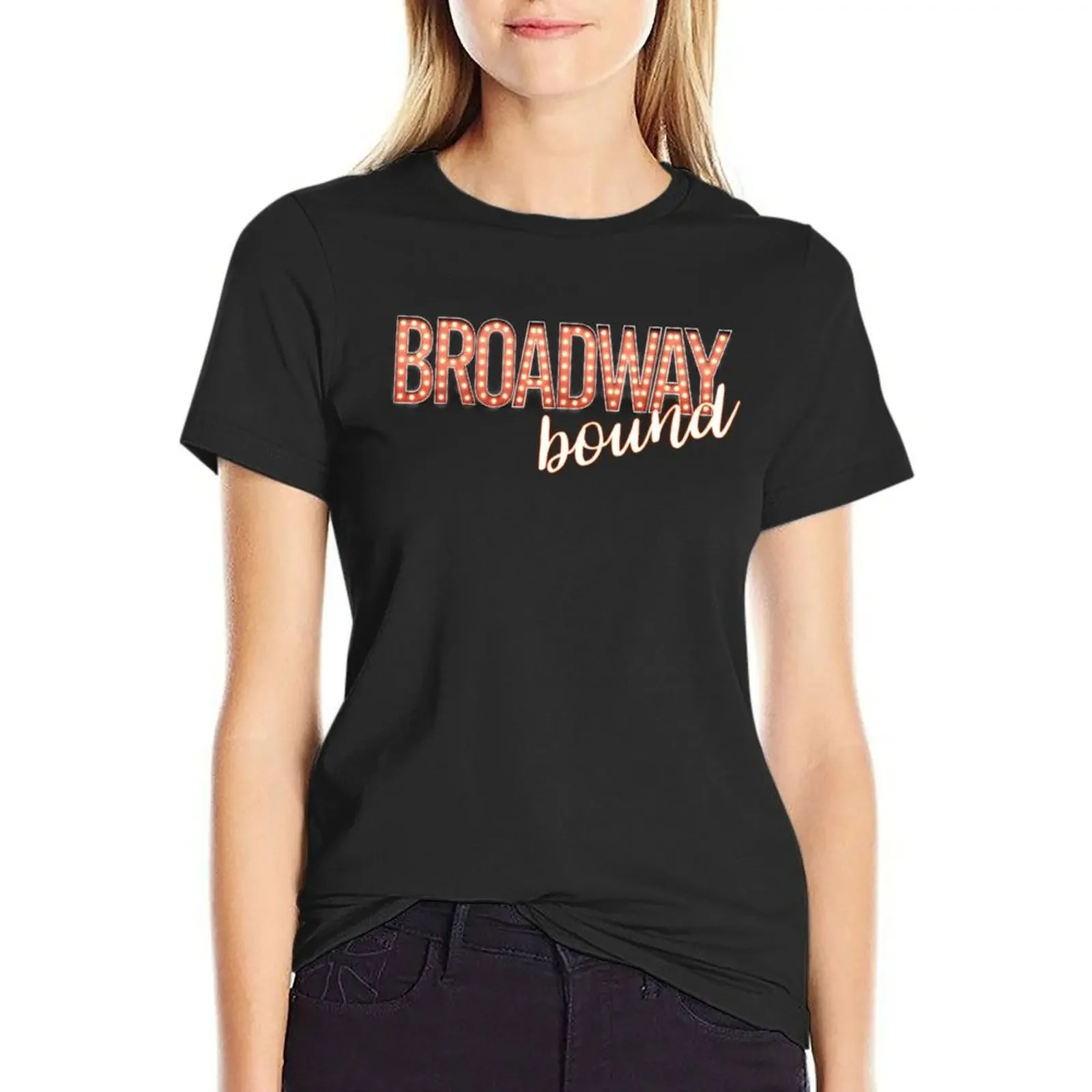 

Broadway Bound Gift | Broadway Marquee Neon Lights T-Shirt cute tops new edition summer top hippie clothes womans clothing