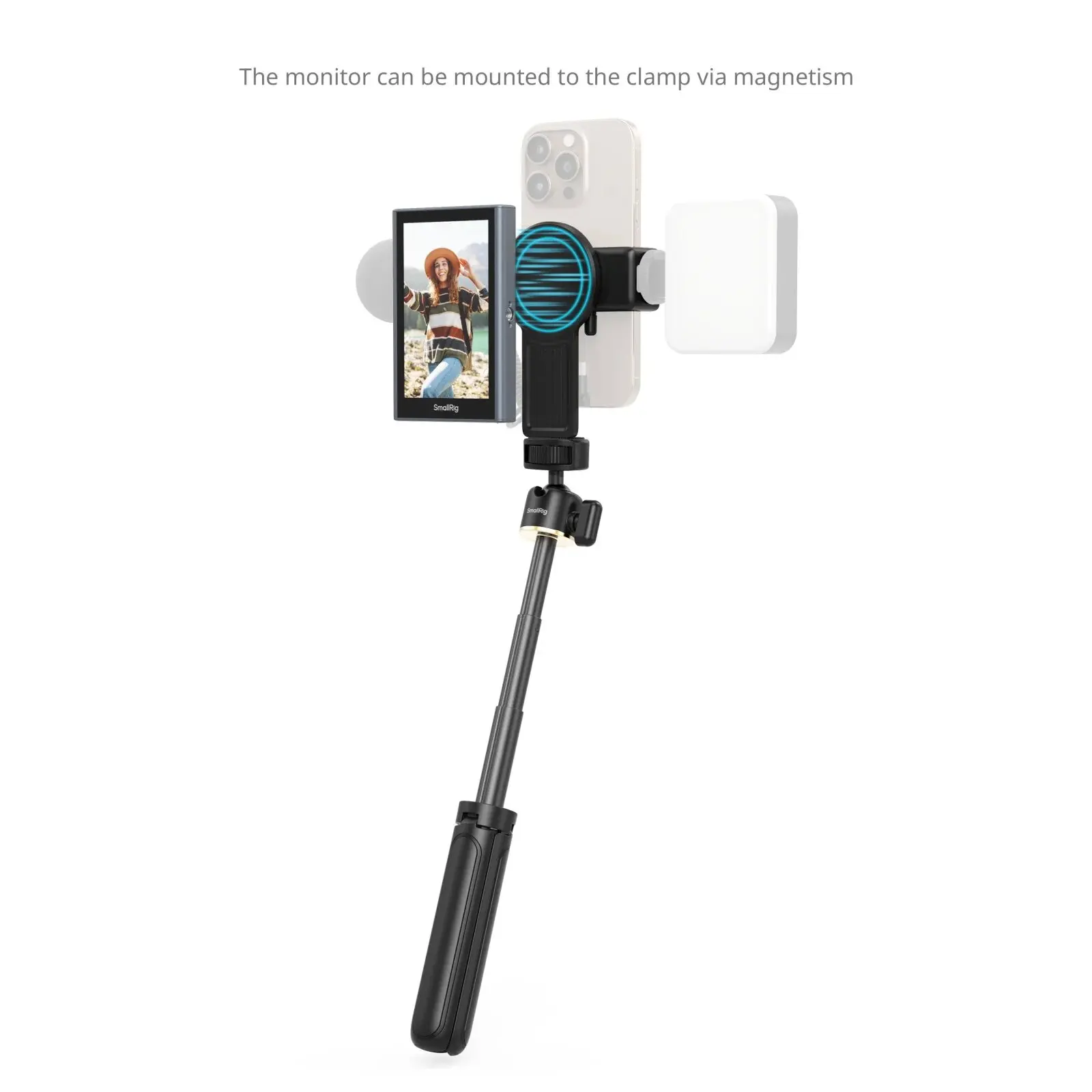 SmallRig teléfono magnético Selfie Vlog Monitor de vídeo soporte 4K30pfs para IPhone 13 14 15 16 Series Samsung S24 S25 Xiaomi Honor