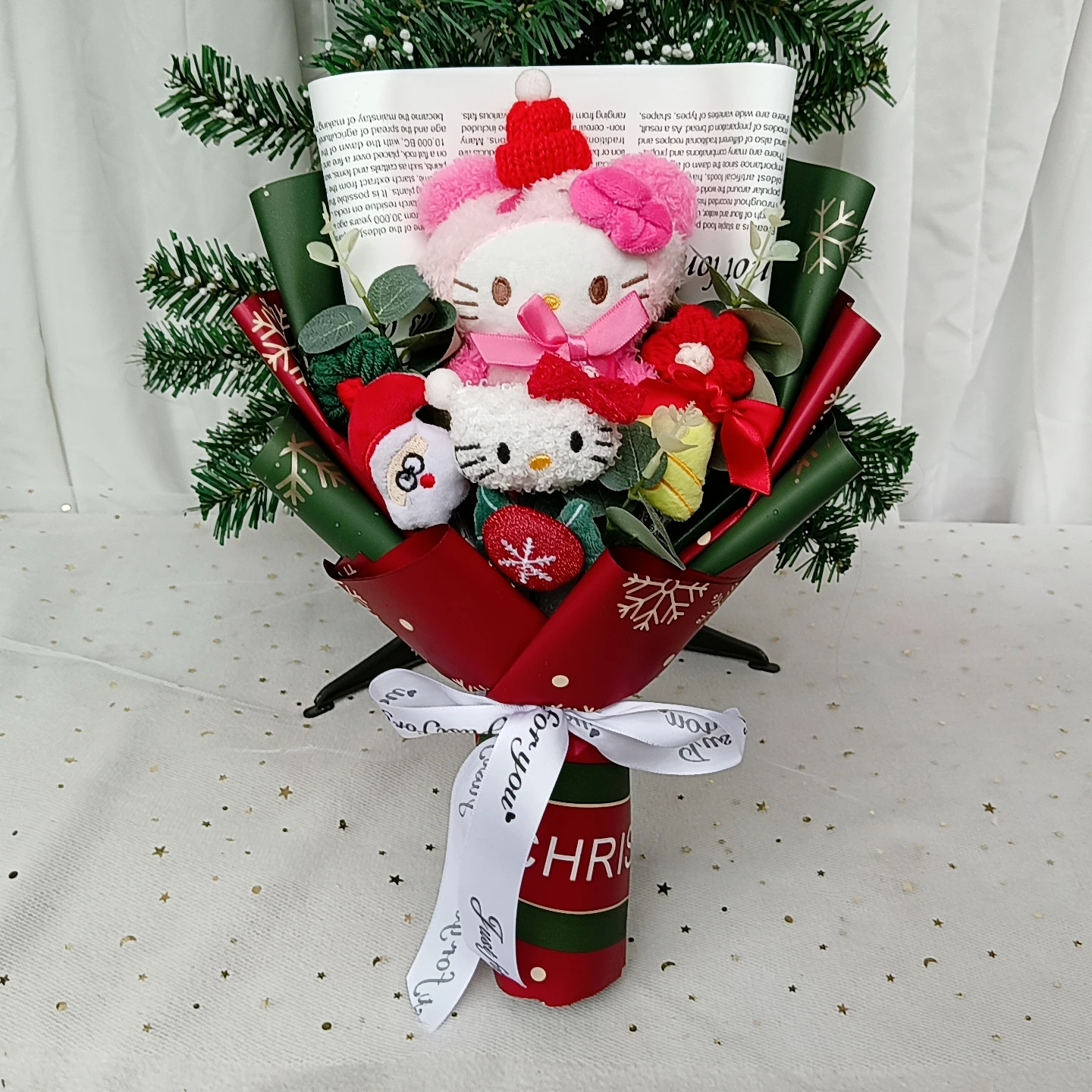 HallowmasHello Bouquet Kitty Peluche Bambola Natale Kuromi Cinnamoroll Peluche ripiene San Valentino Regali di compleanno di Natale