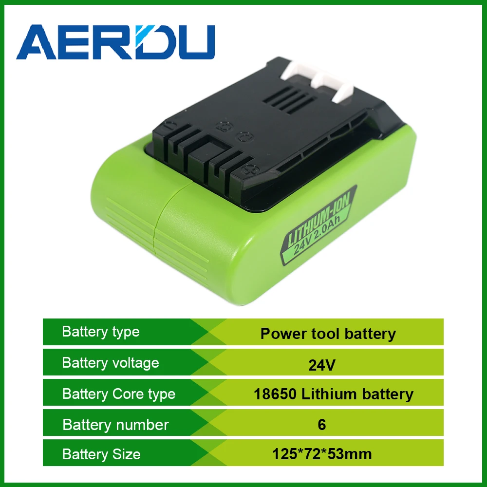 For GreenWorks Li-ion Rechargeable Battery 24v 2000mAh for GreenWorks 29462 29472 29282 G-MAX GMAX Lawn Mower Power Tool Battery