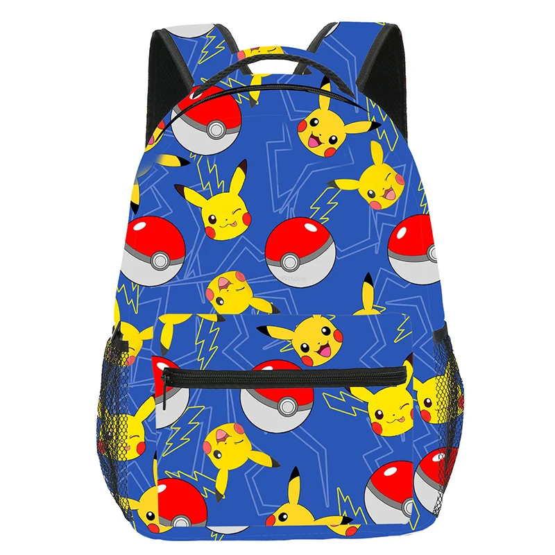 Pokemon Backpack Anime Pocket Monster Pikachu Large Capacity Student Schoolbag Bookbags Printing Leisure Travel Bag Kids Gift