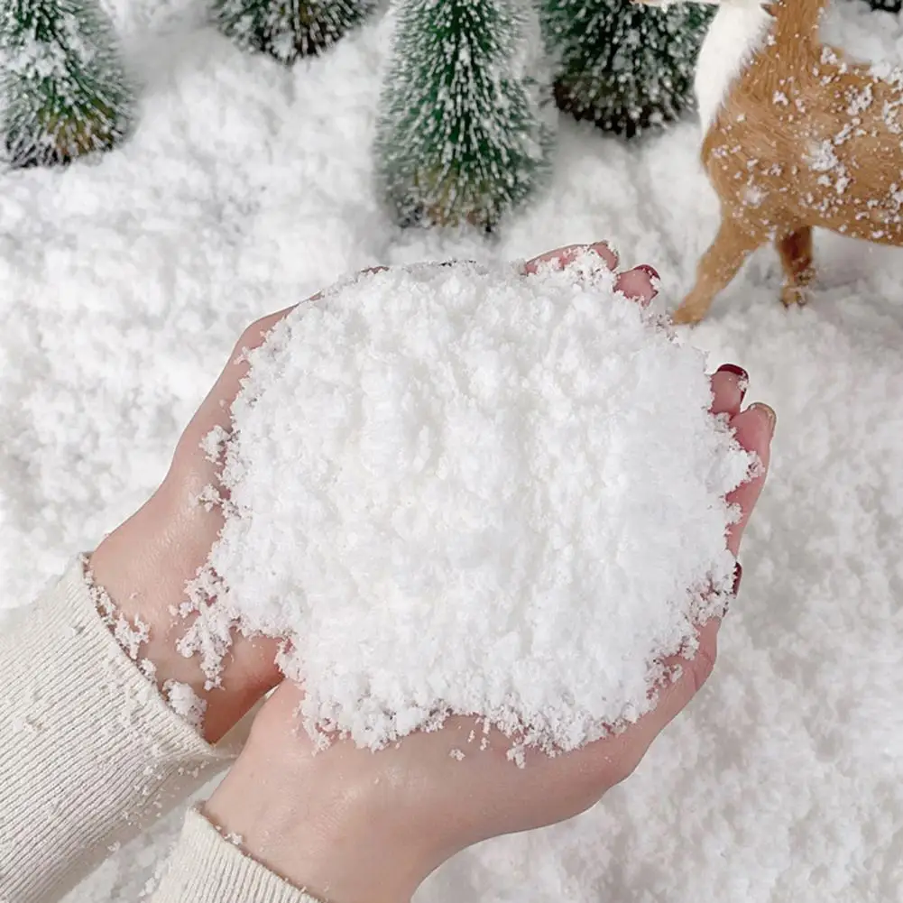 Holiday Snowflakes Realistic Artificial Snow Powder for Decorations Winter Trees Crafts Faux Snowflakes for Easy Setup Festive