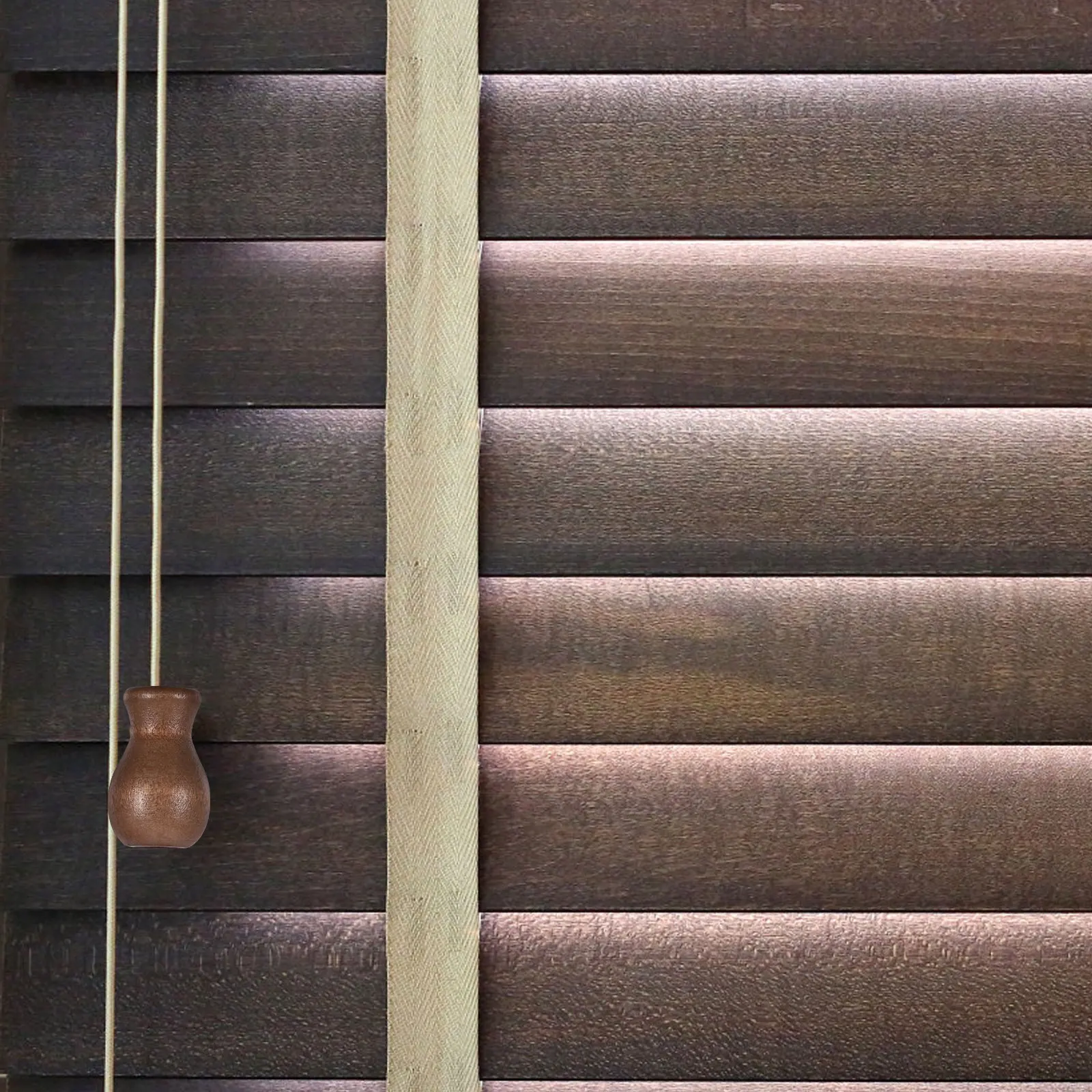 

6Pcs Wood Cord Tassels Blinds Knobs Indoor Outdoor Curtains Fans Decoration Wood Cord Tassels Blind Pull Knob Pull Ends